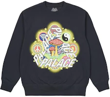 Palace FW22 Logo Print Casual Navy Pullover Sweatshirt Unisex Fit P23CW036 Palace FW22 Logo Print Casual Navy Pullover Sweatshirt Unisex Fit P23CW036