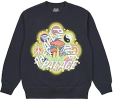 Order Palace FW22 Logo Print Casual Navy Pullover Sweatshirt Unisex Fit P23CW036