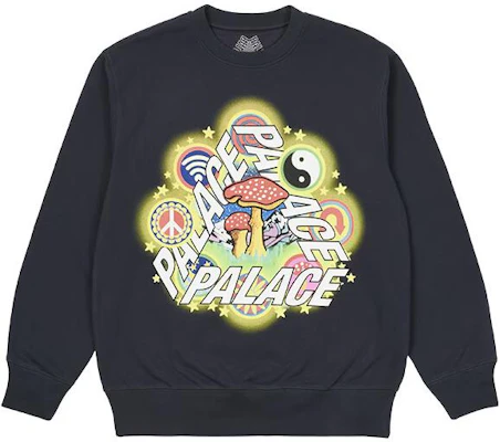 Palace FW22 Logo Print Casual Navy Pullover Sweatshirt Unisex Fit P23CW036 Order Palace FW22 Logo Print Casual Navy Pullover Sweatshirt Unisex Fit P23CW036