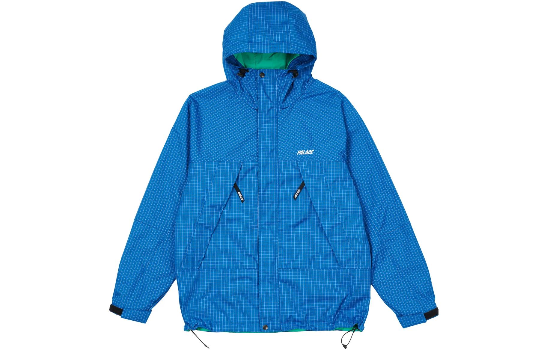 Order PALACE FW22 Jaket Mountain Parka Biru Stripe Bordir Hoodie Unisex. P23JK026