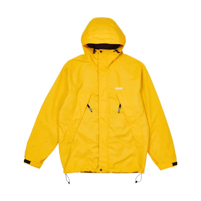 PALACE FW22 Mountain Parka Yellow Embroidered Hooded Jacket Unisex Casual Coat. P23JK028