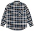 Order PALACE FW22 네이비 체크 오버핏 플란넬 셔츠 가슴 포켓. P23SHT070