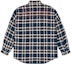 Lookbook PALACE FW22 네이비 체크 오버핏 플란넬 셔츠 가슴 포켓. P23SHT070