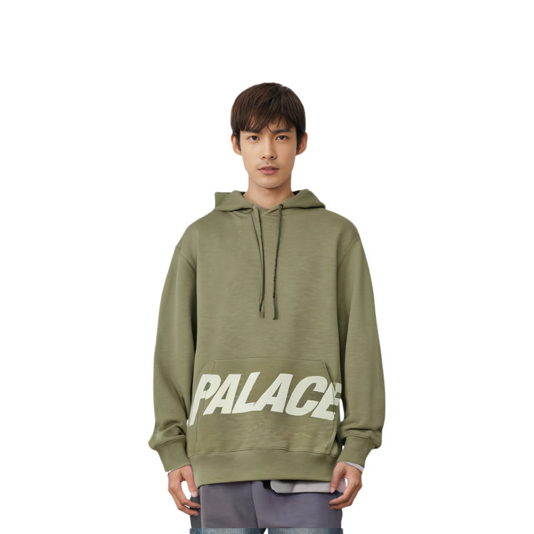 Palace FW22 Pal Pocket Slub Olive Hoodie Men’s Military Green Pullover Sweatshirt P23CS129 圖 5