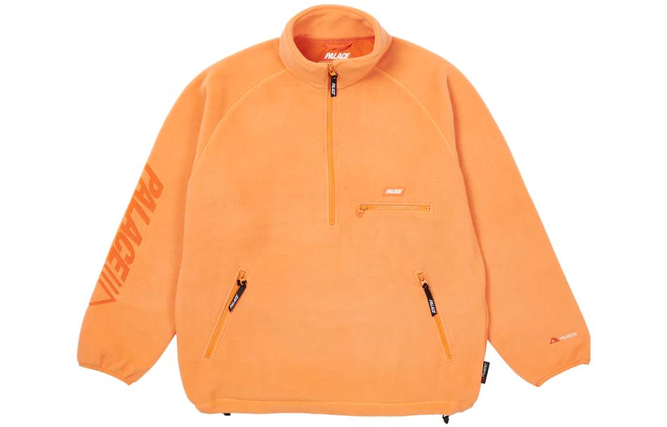 PALACE FW22 Polartec Half-Zip Orange High Neck Sweatshirt Unisex. P23CS237
