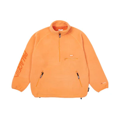 PALACE FW22 Polartec Half-Zip Orange High Neck Sweatshirt Unisex. P23CS237