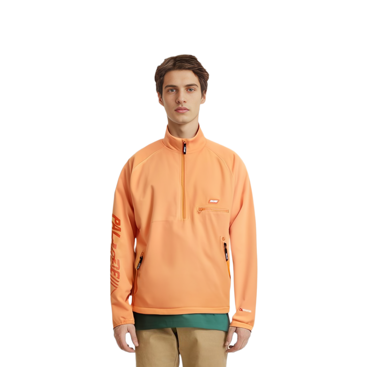 Shop PALACE FW22 Polartec Half-Zip Orange High Neck Sweatshirt Unisex. P23CS237