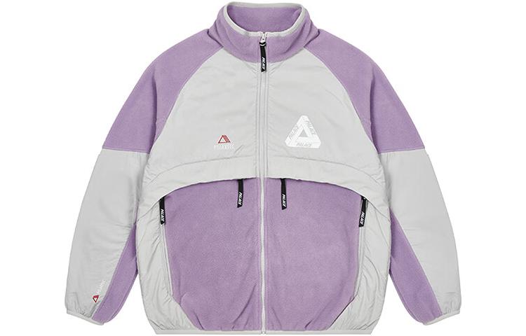 PALACE FW22 Polartec Shell Jacket Unisex Loose Fit High Neck Purple Grey P22JK097
