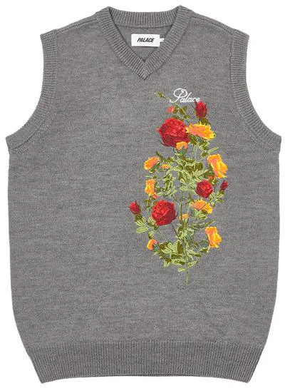 palace-fw-22-rose-knit-vest-grey-unisex-floral-embroidery-v-neck-sleeveless-p23-kw-010