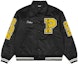 Buy PALACE FW22 Satin Varsity Jacket Black Letter Logo Black长款夹克 P23JK023
