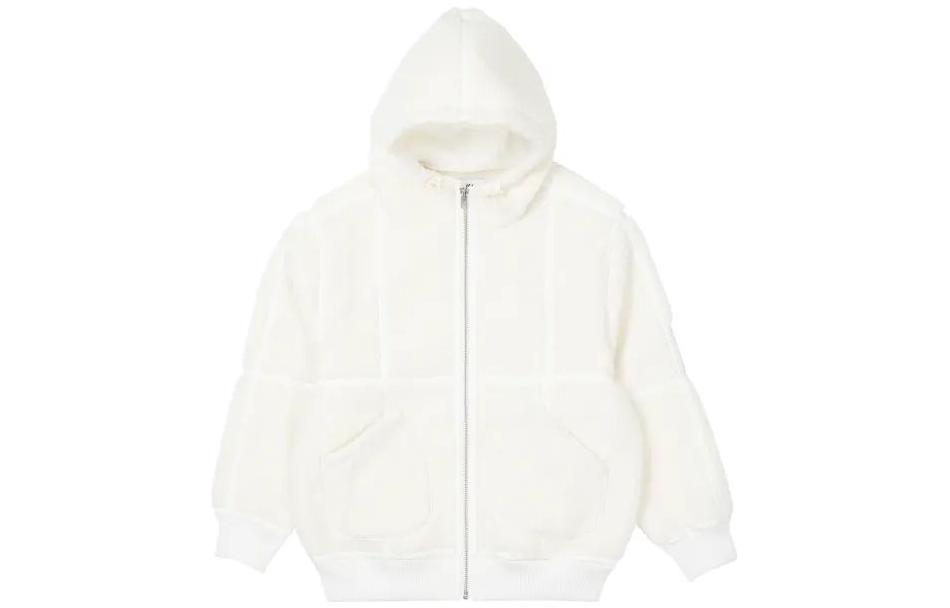 PALACE FW22 Sherpa Hooded Jacket Off White  Long Sleeve Jacket White. P23JK091