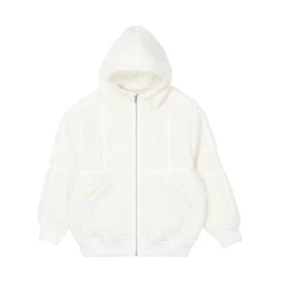 PALACE FW22 Sherpa Hooded Jacket Off White Long Sleeve Jacket White. P23JK091