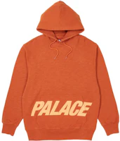 Palace FW22 Slub Pocket Logo Print Hoodie Rust Orange Sweatshirt P23C3130 Palace FW22 Slub Pocket Logo Print Hoodie Rust Orange Sweatshirt P23C3130