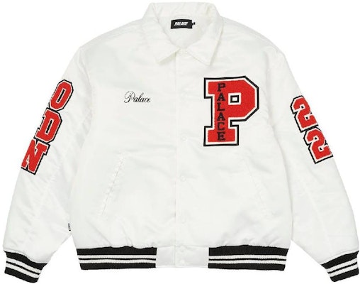 PALACE 2022秋冬白色刺繡Logo緞面棒球外套 P23JK024 Buy PALACE 2022秋冬白色刺繡Logo緞面棒球外套 P23JK024