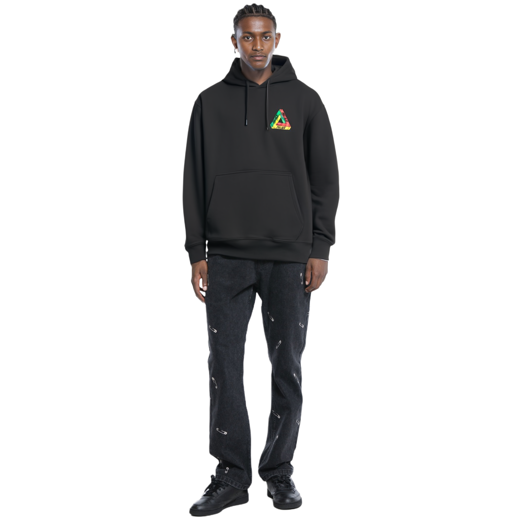 PALACE FW22 Swirl Tri-Ferg Logo Hoodie Black  Long Sleeve Pullover. P23HD107 圖 4