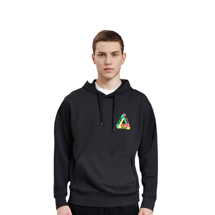 PALACE FW22 Swirl Tri-Ferg Logo Hoodie Black  Long Sleeve Pullover. P23HD107 圖 5
