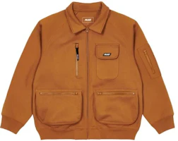 Palace FW22 Thermal Bonded Bomber Rust Brown Casual Zip Jacket P23JK037 Palace FW22 Thermal Bonded Bomber Rust Brown Casual Zip Jacket P23JK037