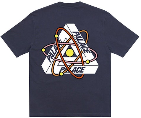 PALACE FW22 Tri-Atom Geometric Logo Navy T-Shirt Casual Tee P23TS092 Order PALACE FW22 Tri-Atom Geometric Logo Navy T-Shirt Casual Tee P23TS092