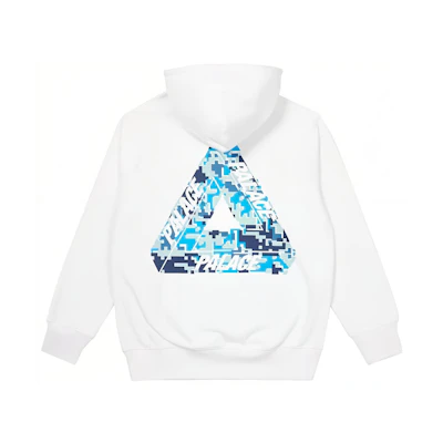 Palace FW22 Tri-Digi Logo White Pullover Hoodie Unisex Casual Wear White P22HD082