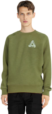 Palace FW22 Tri-Ferg Slub 圓領衫 橄欖綠 印花 Logo 長袖上衣 P23CS143 Shop Palace FW22 Tri-Ferg Slub 圓領衫 橄欖綠 印花 Logo 長袖上衣 P23CS143