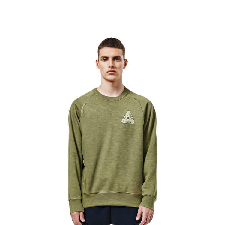 Purchase Palace FW22 Tri-Ferg Slub 圓領衫 橄欖綠 印花 Logo 長袖上衣 P23CS143