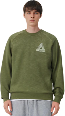 Palace FW22 Tri-Ferg Slub 圓領衫 橄欖綠 印花 Logo 長袖上衣 P23CS143 Details for Palace FW22 Tri-Ferg Slub 圓領衫 橄欖綠 印花 Logo 長袖上衣 P23CS143