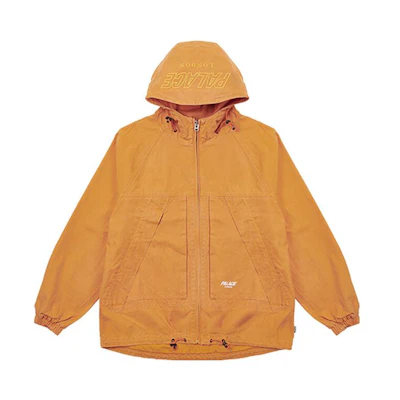 PALACE FW22 Washed Cotton Hooded Jacket Orange Unisex Casual Outerwear. P22JK223