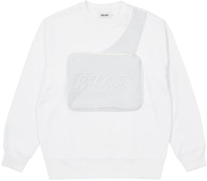 PALACE FW22 White Logo Print Crewneck Sweatshirt Unisex Long Sleeve. P22CS085 PALACE FW22 White Logo Print Crewneck Sweatshirt Unisex Long Sleeve. P22CS085