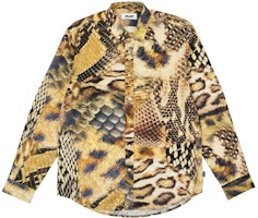 PALACE FW23 Animal Print Button-Up Long Sleeve Shirt Unisex Yellow. P25SHT008 PALACE FW23 Animal Print Button-Up Long Sleeve Shirt Unisex Yellow. P25SHT008