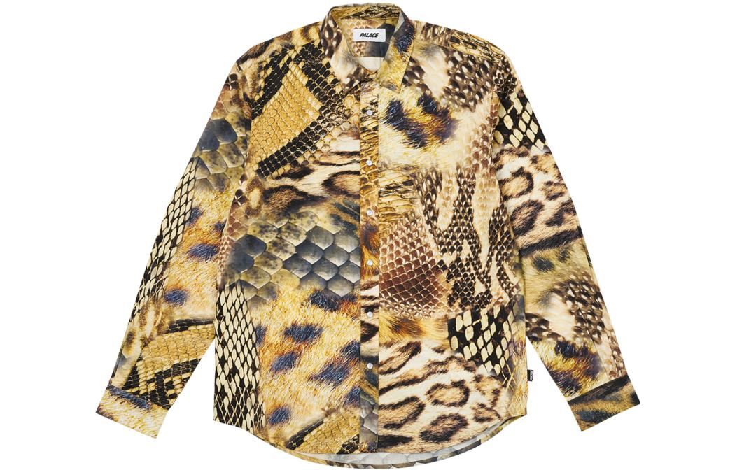 Order PALACE FW23 動物印花黃長袖襯衫 男女通用款式. P25SHT008