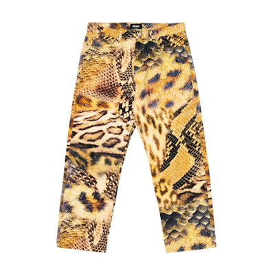 PALACE FW23 Animal Print Jeans Unisex Yellow P25T014