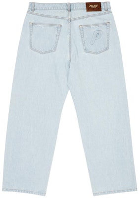 PALACE FW23 Bossy Jean Celana Denim Unisex Biru Muda Straight-Leg. P25T028 Lookbook PALACE FW23 Bossy Jean Celana Denim Unisex Biru Muda Straight-Leg. P25T028