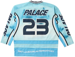 Lookbook PALACE FW23 极光北极熊冰球蓝色长袖男女款球衣. P25ES070