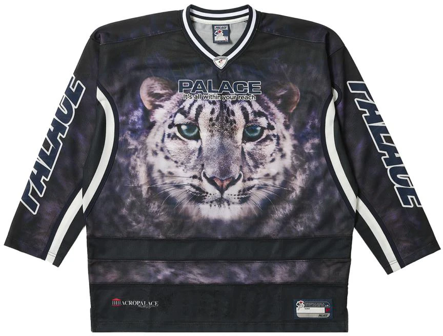 palace-fw-23-brighter-alternative-tiger-v-neck-hockey-jersey-unisex-black-long-sleeve-p25-es-073