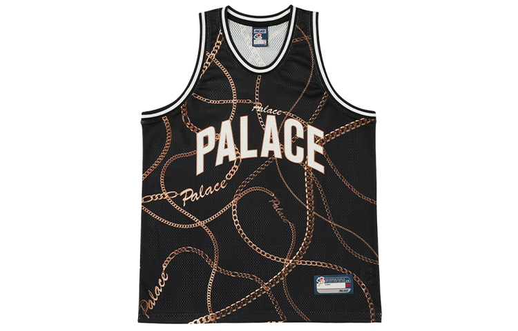PALACE FW23 Chain Print V-Neck Sleeveless Basketball Vest Unisex Black P25ES040 圖 2