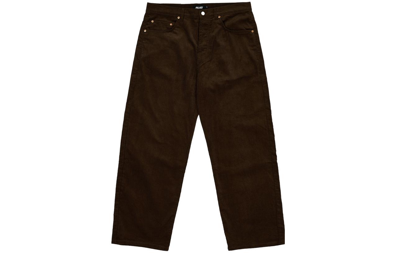 PALACE FW23 Cord Baggies Casual Pants Unisex Khaki Brown. P25T020