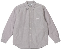 PALACE FW23 Cozy Button-Up Long Sleeve Shirt with Pocket Unisex - Brown. P24SHT007 PALACE FW23 Cozy Button-Up Long Sleeve Shirt with Pocket Unisex - Brown. P24SHT007