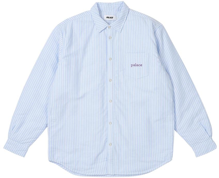 palace-fw-23-cozy-stripe-logo-pocket-button-up-long-sleeve-shirt-blue-unisex-p24-sht-017