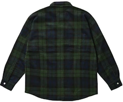 Lookbook PALACE FW23 落肩格紋燈芯絨襯衫 綠色 男女長袖款 P25SHT043