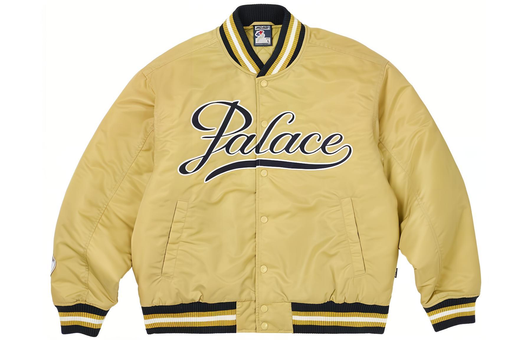 PALACE FW23 Gold Logo Letter Print Striped Trim Jacket Unisex. P25JK029
