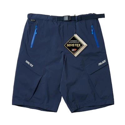 PALACE FW23 GORE-TEX R-TEK Reflective Cargo Shorts Unisex Navy Blue. P24ST016