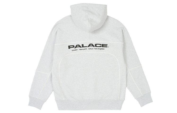 Palace FW23 Gray Track Hoodie Unisex with Drawstring and Pocket Design P25CS020 圖 3