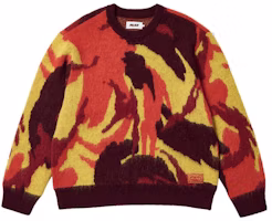 PALACE FW23 Hairy Camo Knit Pullover Sweater Unisex Orange P25KW036 PALACE FW23 Hairy Camo Knit Pullover Sweater Unisex Orange P25KW036