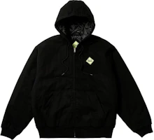 Palace FW23 Hardware Hooded Workwear Jacket Black Unisex Diamond Quilted Lining P25JK089 Palace FW23 Hardware Hooded Workwear Jacket Black Unisex Diamond Quilted Lining P25JK089
