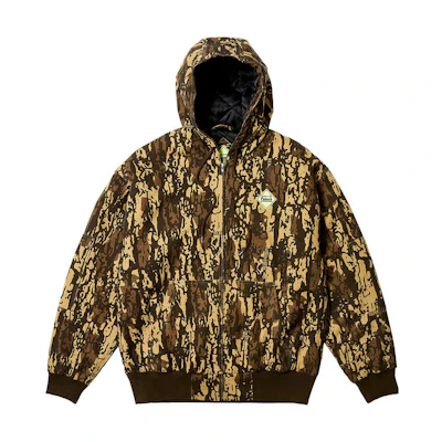 PALACE FW23 Hardware Hooded Workwear Jacket Unisex Camo Diamond Lining. P25JK090