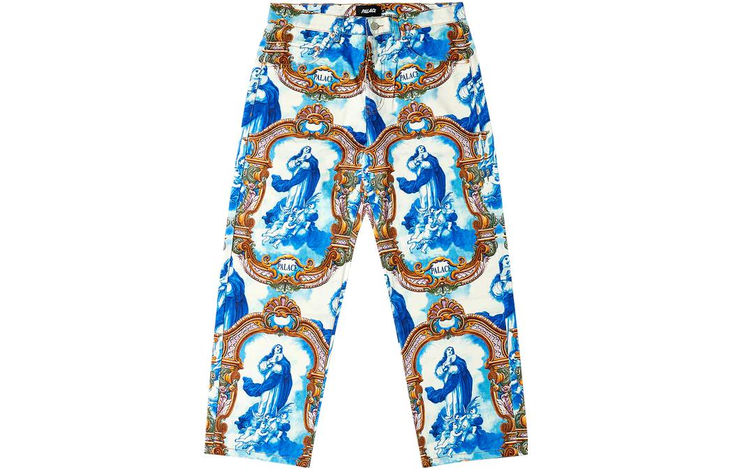 Order PALACE FW23 圣杯印花牛仔裤 男女同款 - 蓝色. P25T031
