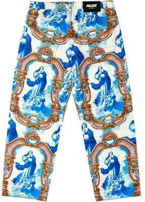 PALACE FW23 圣杯印花牛仔裤 男女同款 - 蓝色. P25T031 Lookbook PALACE FW23 圣杯印花牛仔裤 男女同款 - 蓝色. P25T031