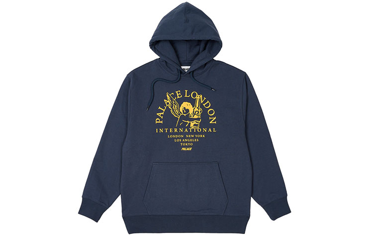 Palace FW23 International Hoodie Angel City Print Navy Unisex Pullover P25CS011 圖 2