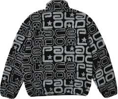 Lookbook PALACE FW23 Joyrex Fleece Jacket All-Over Logo Print Unisex Black. P25JK072