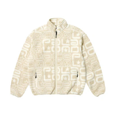 PALACE FW23 Joyrex Fleece Jacket All-Over Print Zip-Up Unisex - Rock Color. P25JK074